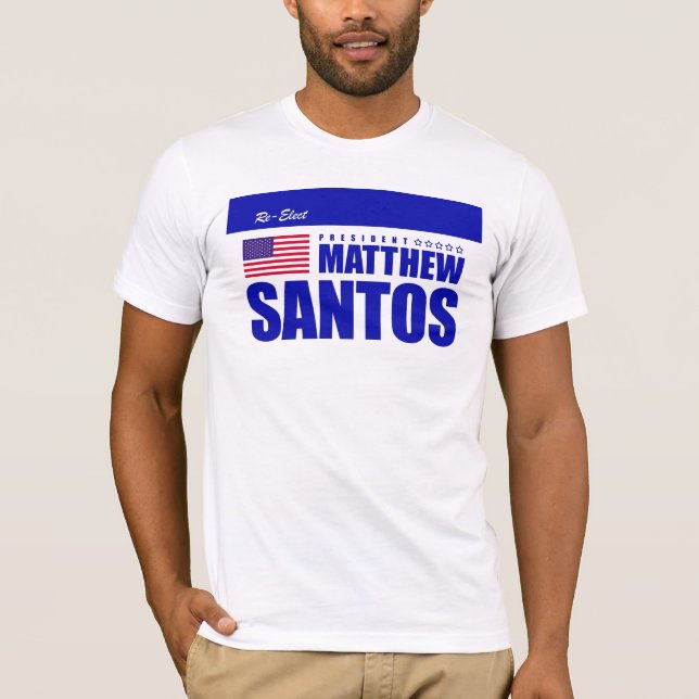 Camiseta t-shirt do Re-elect Matt Santos (Frente)