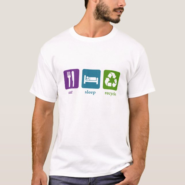 Camiseta T-shirt do reciclar (Frente)