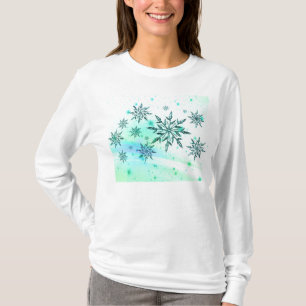 Camiseta T-shirt do redemoinho do floco de neve