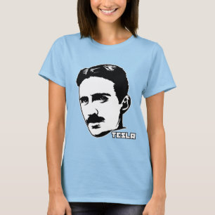 Camiseta T-shirt do retrato de Nikola Tesla