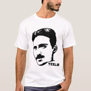Camiseta T-shirt do retrato de Nikola Tesla