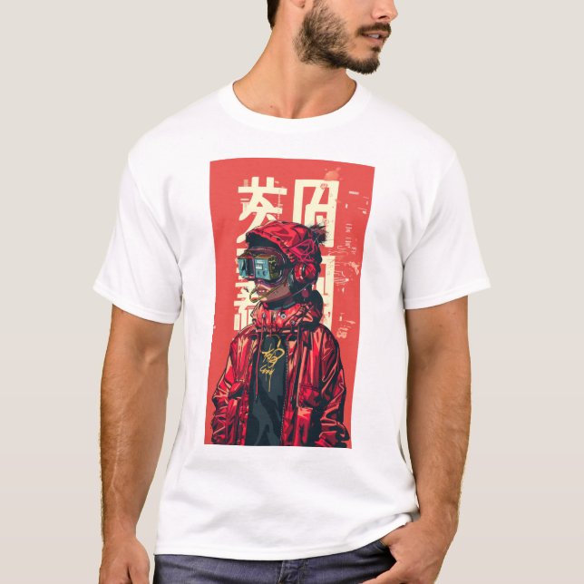 Camiseta T-Shirt do Retro Anime MPC Music Player (Frente)