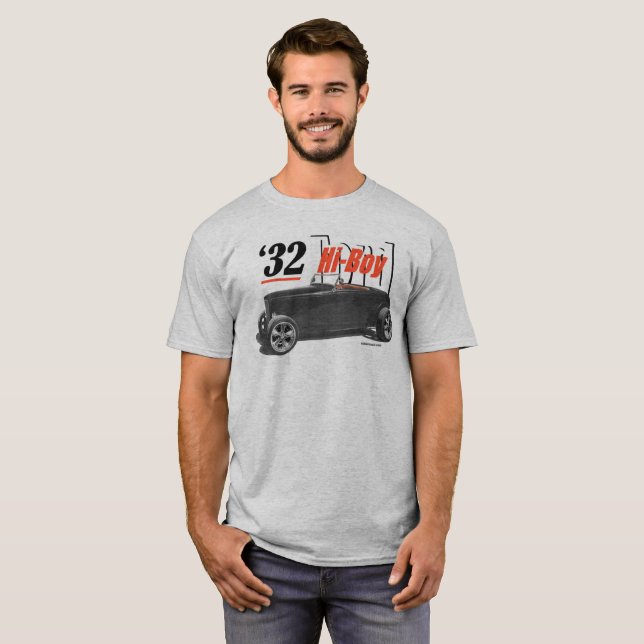 Camiseta T-shirt do Roadster de 1932 HI-BOY (Frente Completa)