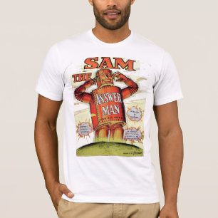 Camiseta T-shirt do robô do homem da resposta de Sam do