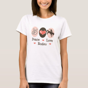 Camiseta T-shirt do rodeio do amor da paz