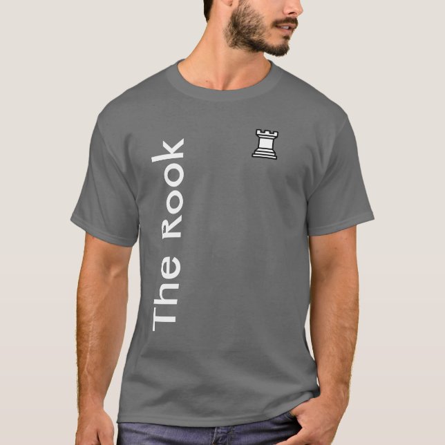 Camiseta T-shirt do Rook da xadrez (Frente)