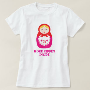 Camiseta T-shirt do rosa da boneca do babushka do