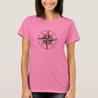 Camiseta T-shirt do rosa de compasso de Brown