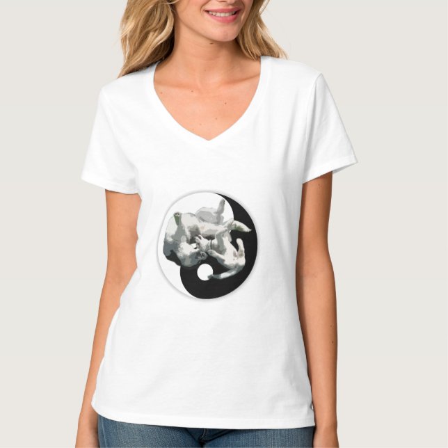Camiseta T-shirt do rouco de Yin-Yang (Frente)