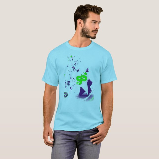 Camiseta T-shirt do roupa do estado da estrela dos homens (Frente Completa)