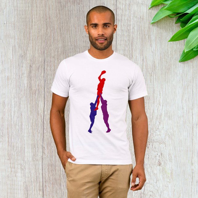 Camiseta T-Shirt do Rugby Lineout (Criador carregado)