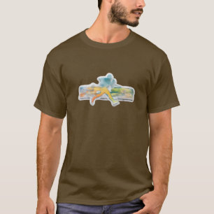 Camiseta T-Shirt do Runner de Aquarela