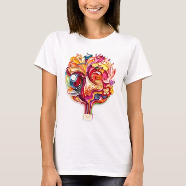 Camiseta T-shirt do saco de compras (Frente)