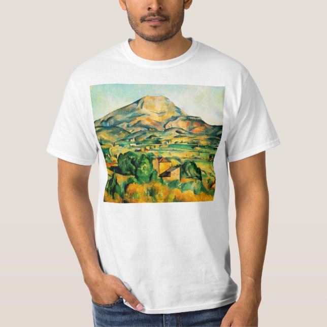 Camiseta T-shirt do Santo-Victoire de Cezanne Mont (Frente)