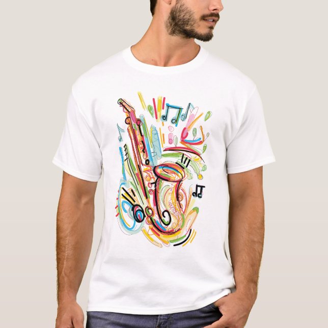CAMISETA T-SHIRT DO SAXOFONE (Frente)