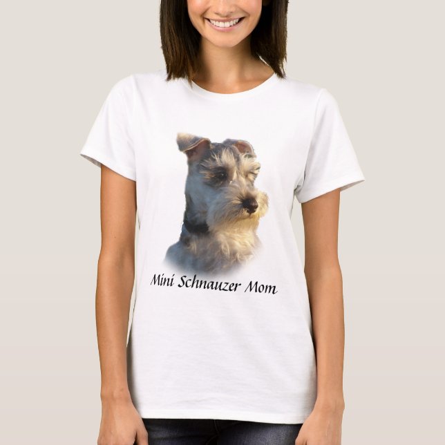 Camiseta T-shirt do Schnauzer diminuto (Frente)
