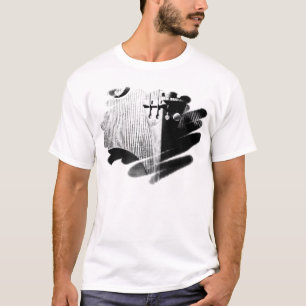 Camiseta T-shirt do Scribble do violino dos homens