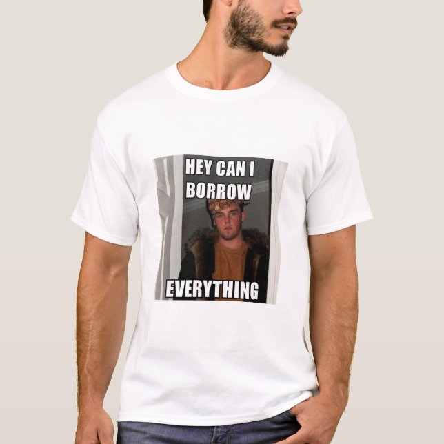 Camiseta T-shirt do Scumbag Steve Meme dos homens (Frente)