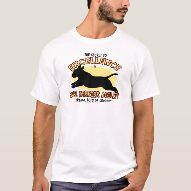 Camiseta T-shirt do segredo de bull terrier da agilidade (Frente)