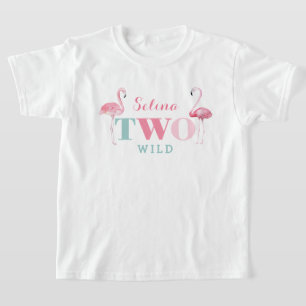 Camiseta T-Shirt do segundo aniversário Wild Flamingo