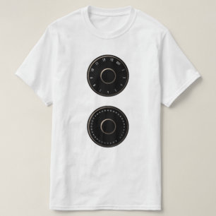 Camiseta T-shirt do seletor da televisão VHF/UHF do vintag