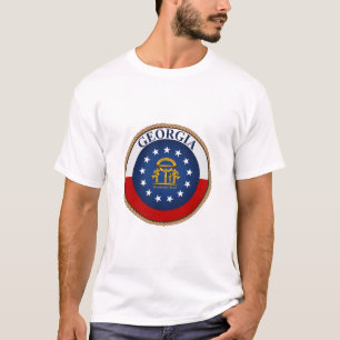 Camiseta T-shirt do selo da bandeira dos Estados da Geórgi