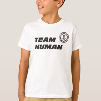 Camiseta T-shirt do ser humano da equipe do miúdo