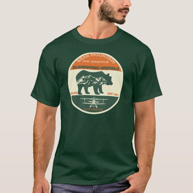 Camiseta T-Shirt do Serviço Aéreo de Montanha do Urso (Frente)