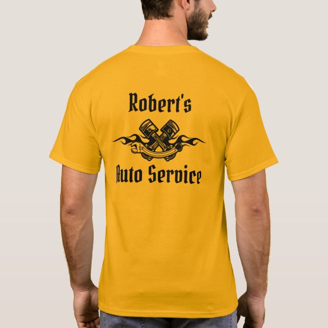 Camiseta T-Shirt do Serviço Automático do Robert (Verso)