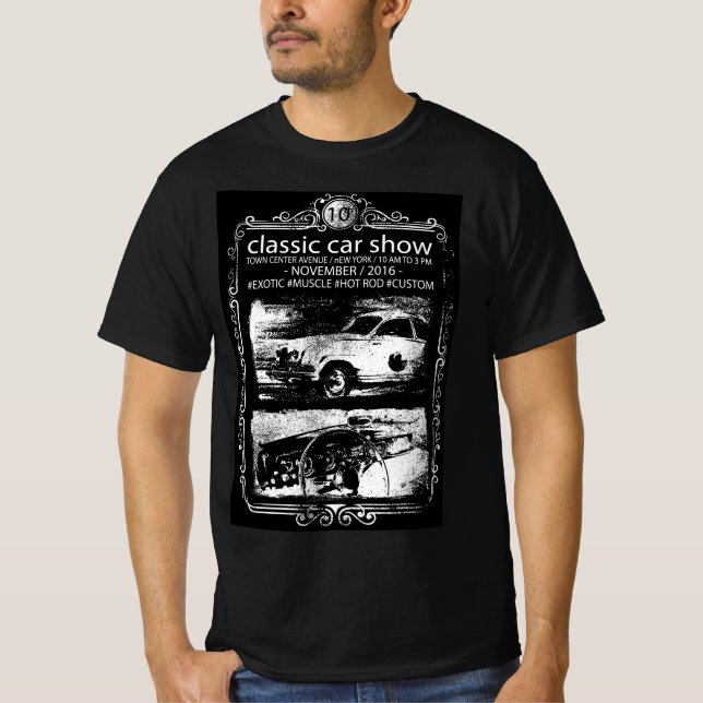 Camiseta T-Shirt do Show de Automóveis Clássico (Frente)