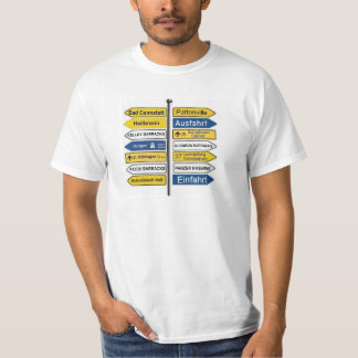 Camiseta T-shirt do signage da área de Estugarda