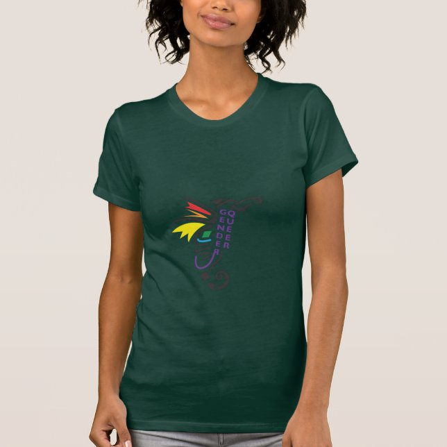 Camiseta T-shirt do símbolo de Genderqueer (Frente)