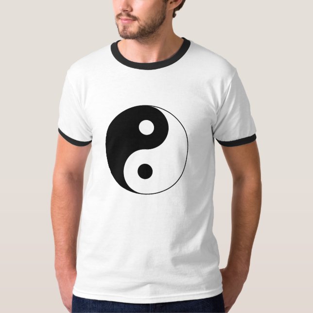 Camiseta T-shirt do símbolo de Yin Yang (Frente)