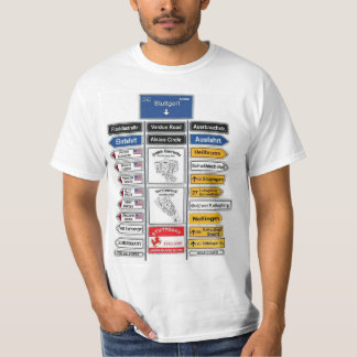 Camiseta T-shirt do sinal da área de Estugarda