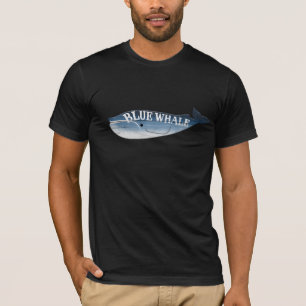 Camiseta T-shirt do sinal da baleia azul de sombras escuras