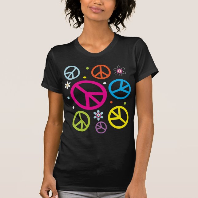 Camiseta T-shirt do sinal de paz (Frente)