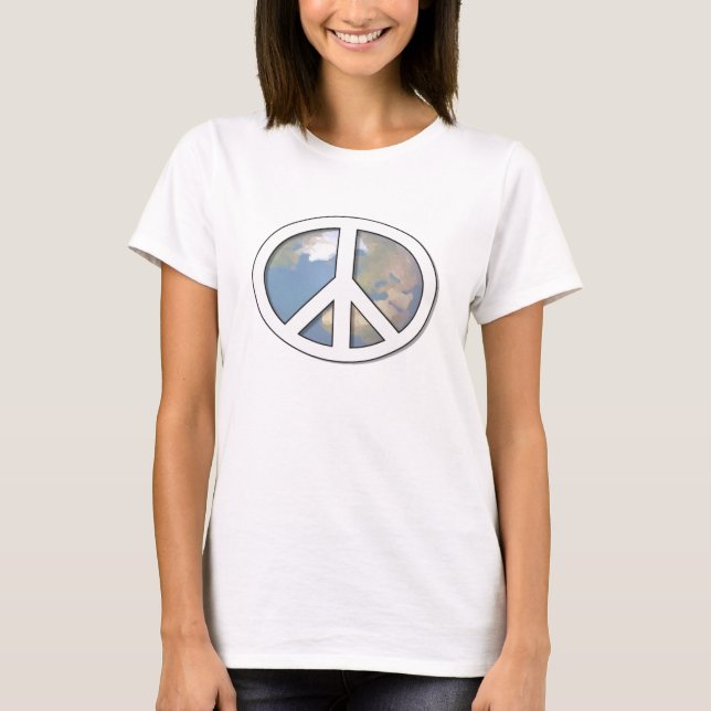 Camiseta T-shirt do sinal de paz (Frente)