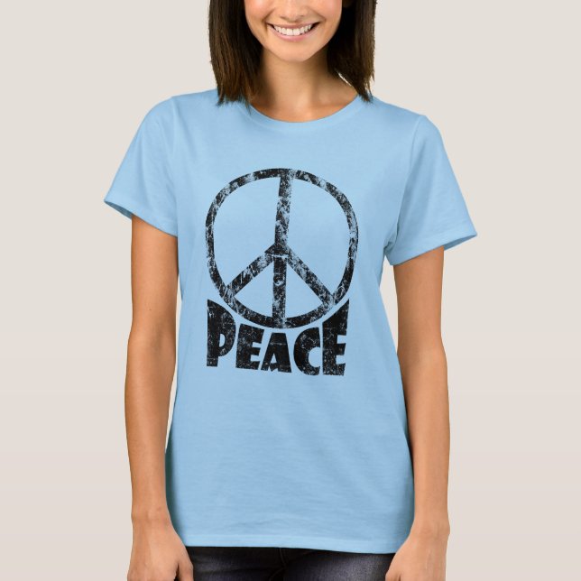 Camiseta T-shirt do sinal de paz para mulheres (Frente)