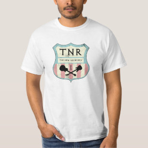 Camiseta T-shirt do sinal de rua de TNR (espuma, creme &