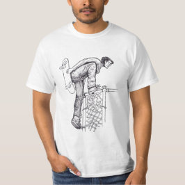 Camiseta T-shirt do skater do montanhista da cerca