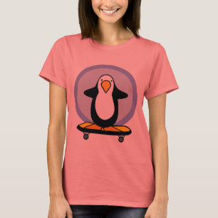 Camiseta T-shirt do skater do pinguim