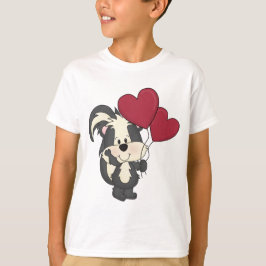Camiseta t-shirt do Skunk do dia de os namorados