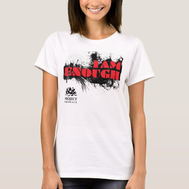 Camiseta T-shirt do Slogan do Projeto Embrace (Frente)