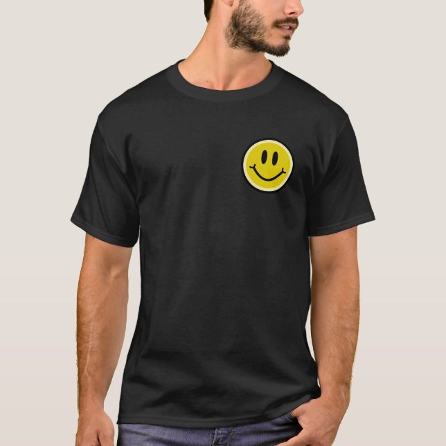 Camiseta T-shirt do Smiley face retrô - Vista dos anos 90 (Frente)