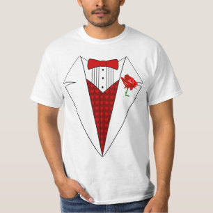 Camiseta T-shirt do smoking do amante do dia dos namorados