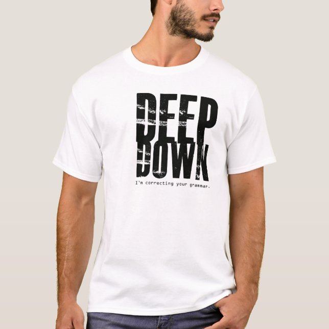 Camiseta T-shirt do snobe da gramática (Frente)