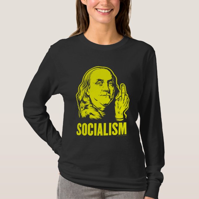 Camiseta T-shirt do socialismo de Ben Franklin F (Frente)
