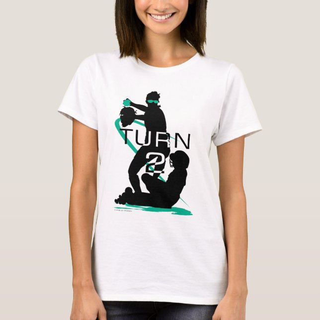 Camiseta T-shirt do softball da volta 2 (Frente)