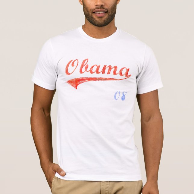 Camiseta T-shirt do softball de Obama (Frente)