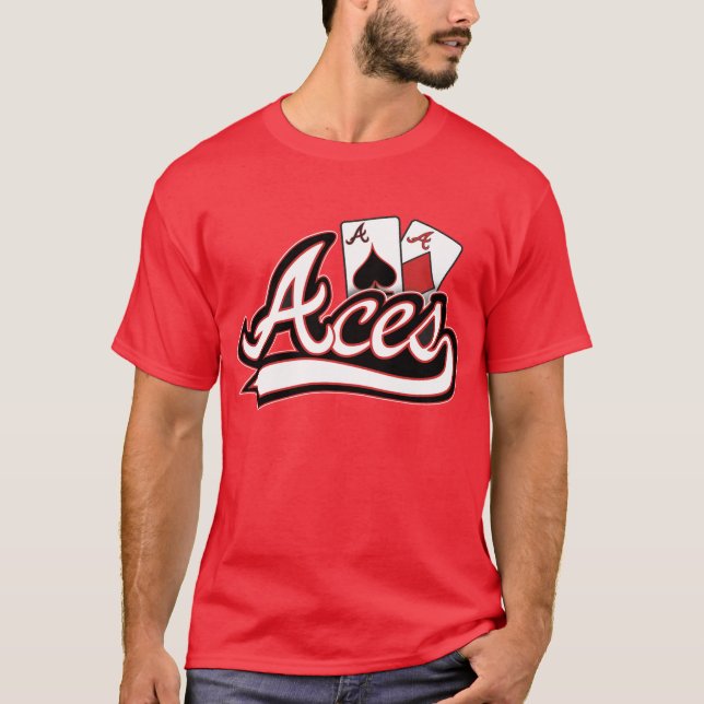 Camiseta T-shirt do softball dos áss (Frente)
